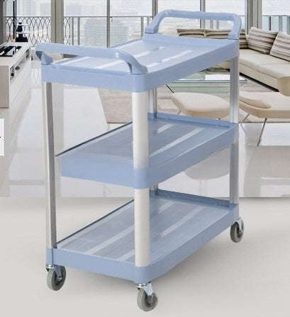 Large Three-Layer Plastic Utility Trolley