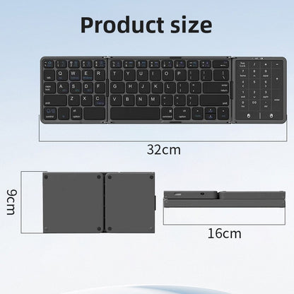 Large Touch Digital Folding Bluetooth Keyboard