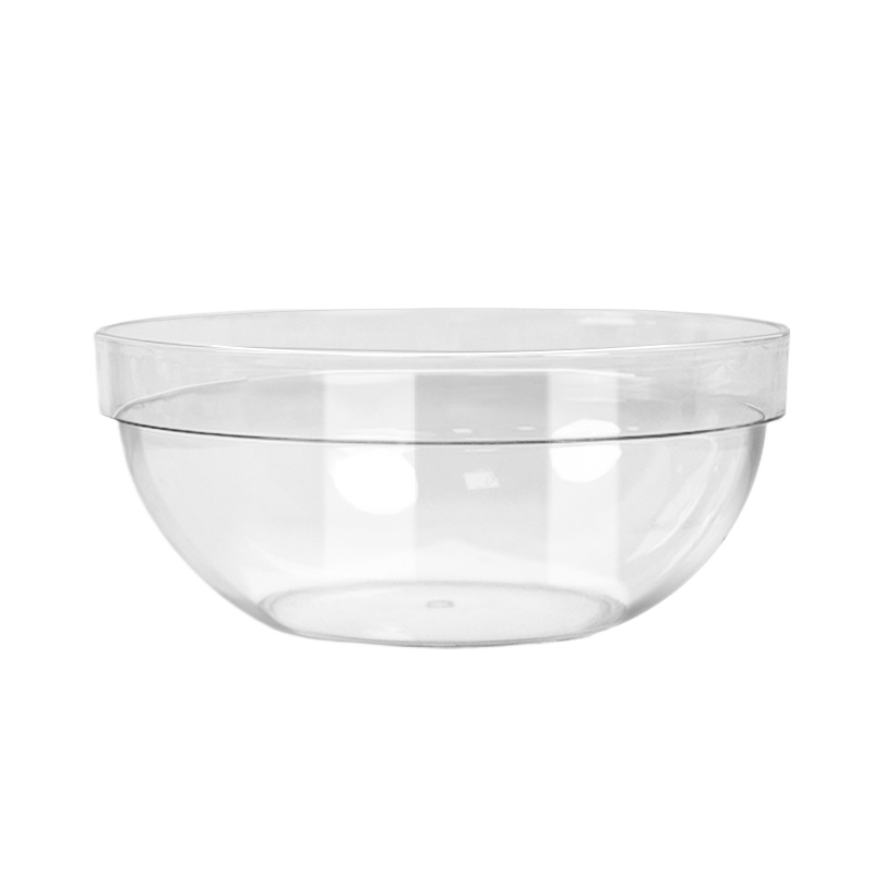 Large transparent thickened PC salad bowl