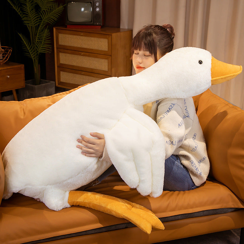 Large White Goose Pillow Toy
