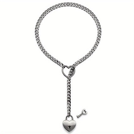 Lariat heart-shaped necklace