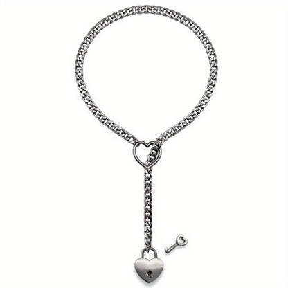 Lariat heart-shaped necklace