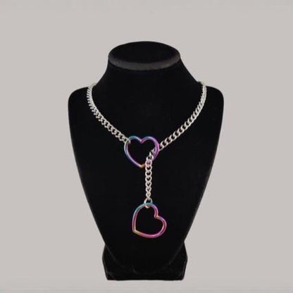 Lariat heart-shaped necklace