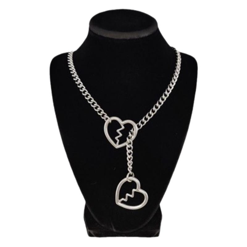Lariat heart-shaped necklace