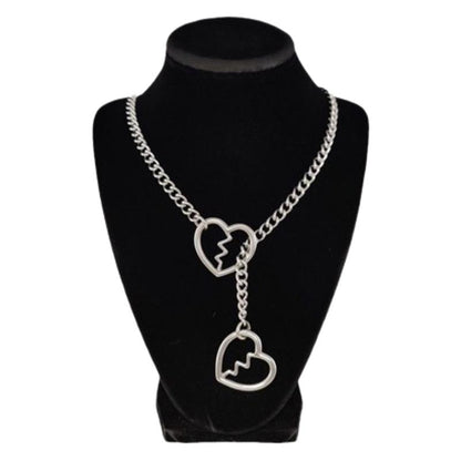 Lariat heart-shaped necklace