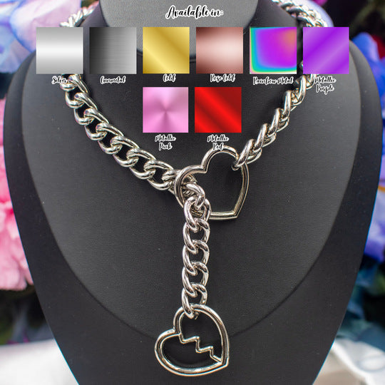 Lariat heart-shaped necklace