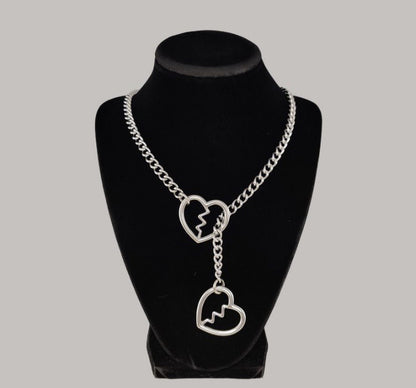 Lariat heart-shaped necklace