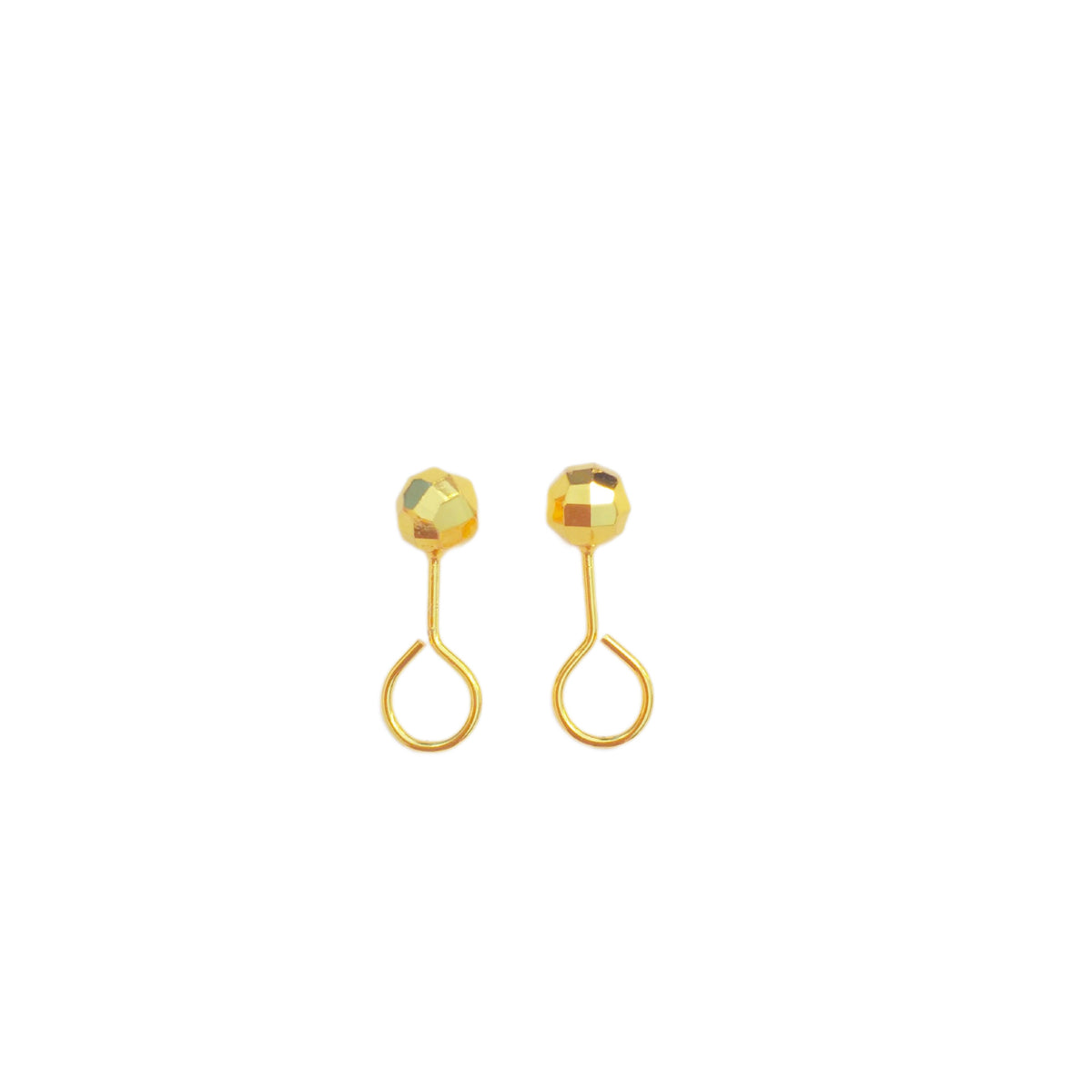 Laser-Cut Geometric Gold Plated Stud Earrings