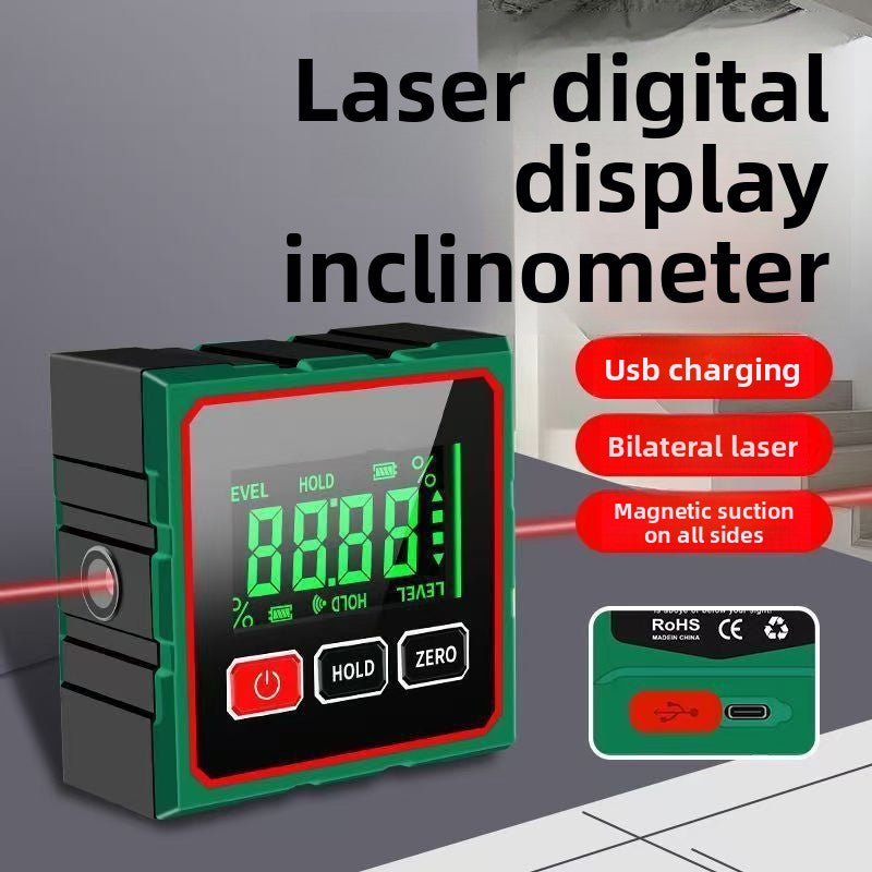 Laser digital tilt gauge