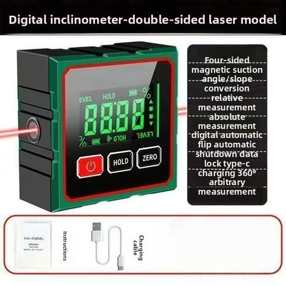 Laser digital tilt gauge
