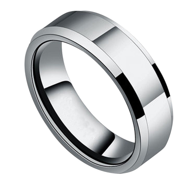 Laser Engraved Titanium Steel Couple Rings