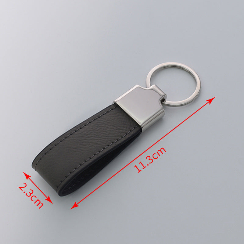 Laser Engraving Leather Metal Keychain