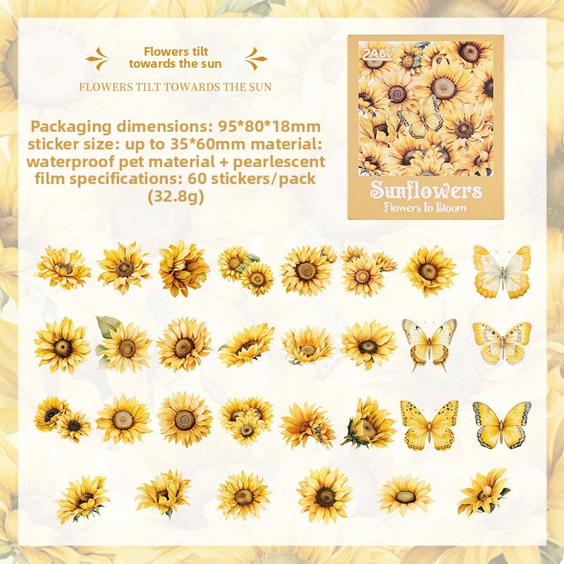 Laser Floral PET Stickers