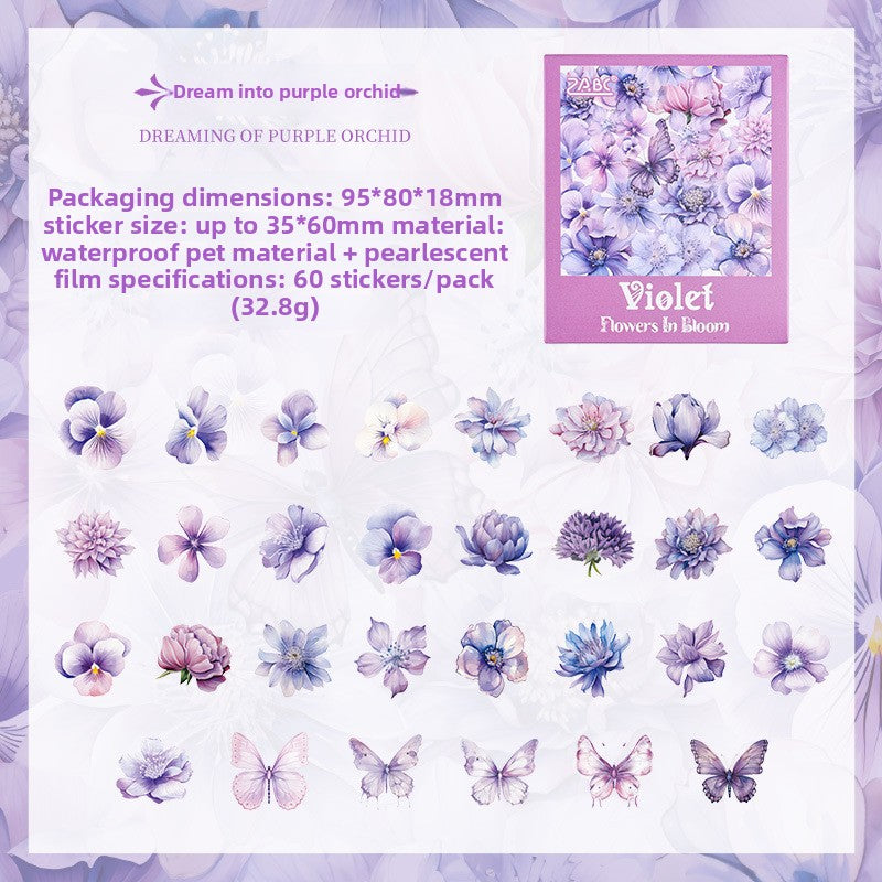 Laser Floral PET Stickers