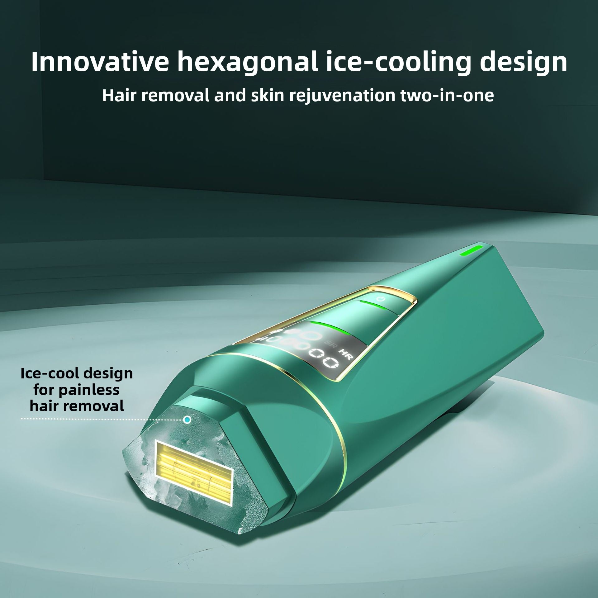 Laser Hair Removal Device with Ice Cooling
