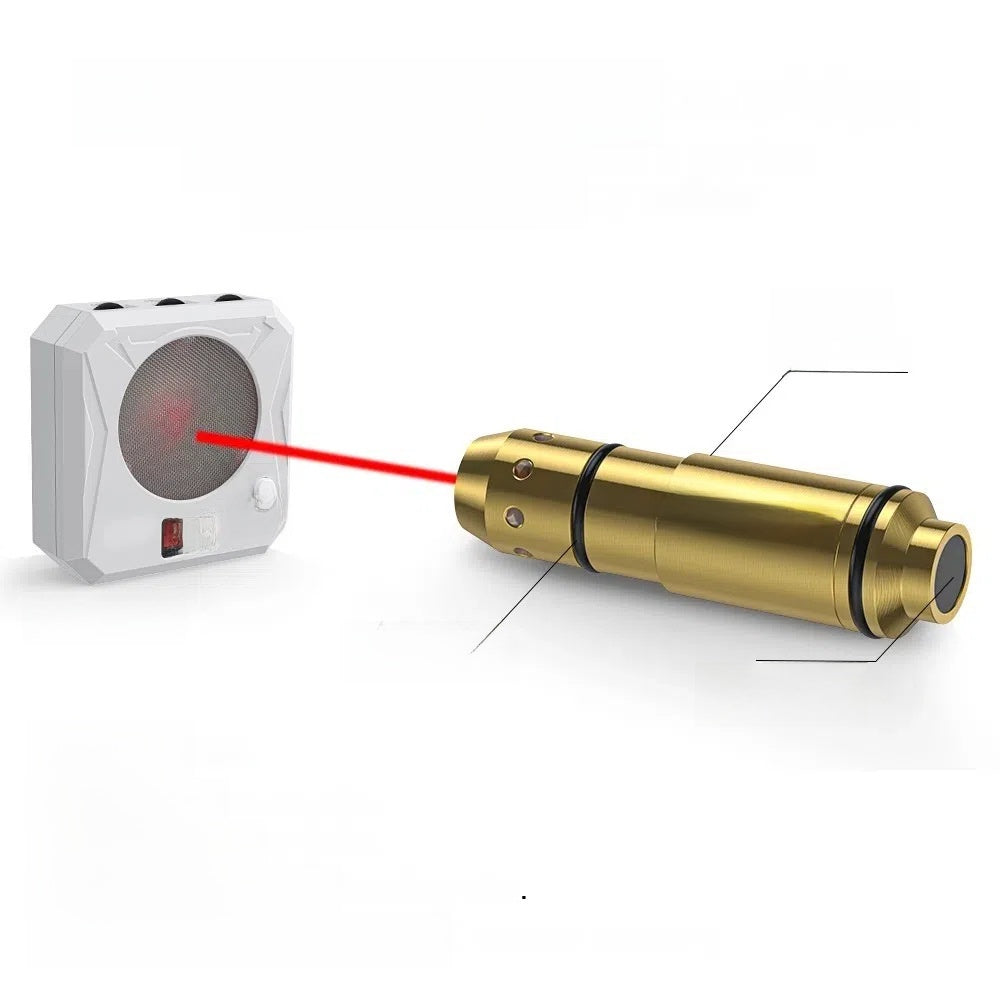 Laser-Sensing Electronic Scoring Target + Full-Size High-Precision Dry-Fire Training Bullet Combination Set for Shooting Range Use