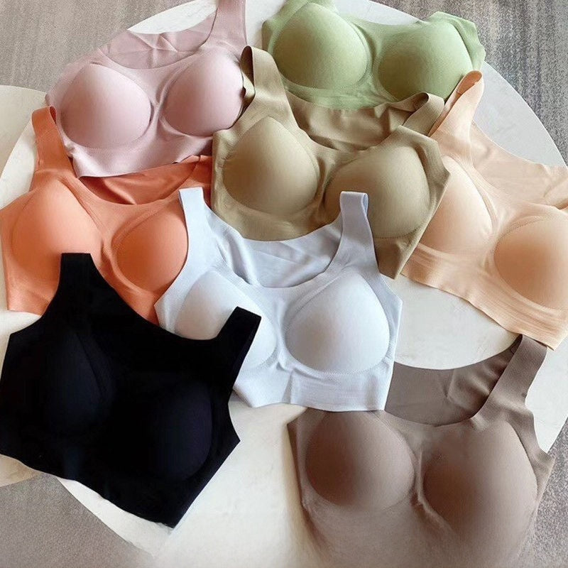 Latex seamless supportive bra