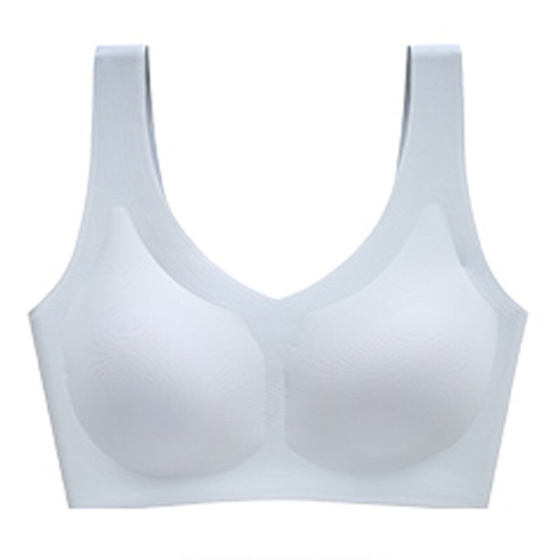 Latex seamless supportive bra