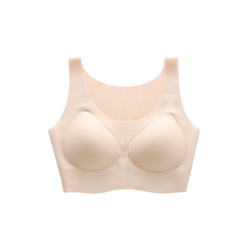 Latex seamless supportive bra