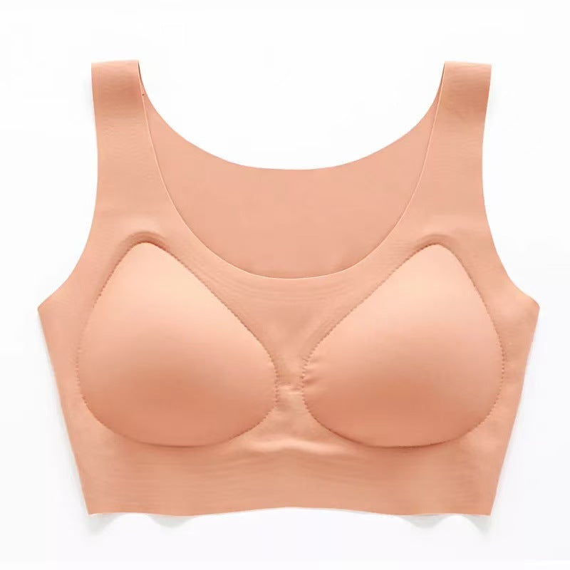 Latex seamless supportive bra