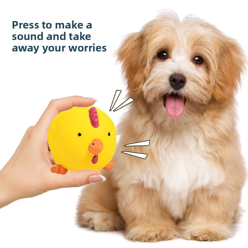 Latex Squeaky Animal Ball Pet Toy