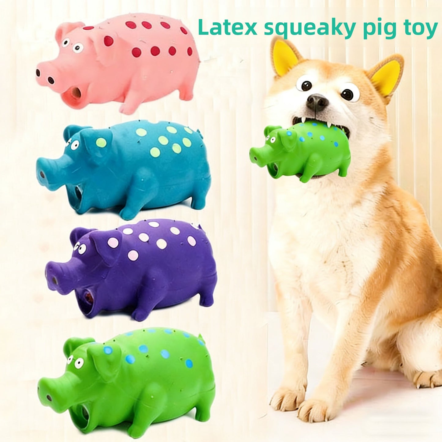 Latex Squeaky Pig Pet Toy