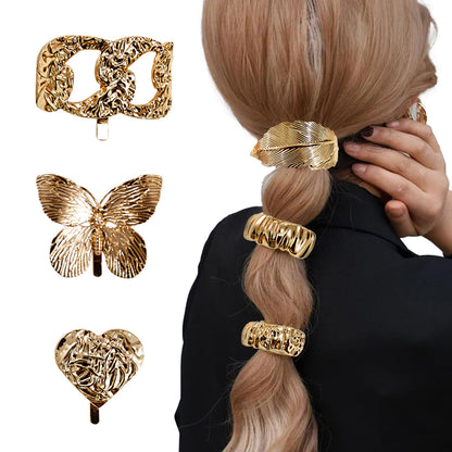 Lava Texture Hair Clips for Low Ponytail and Decorative Use