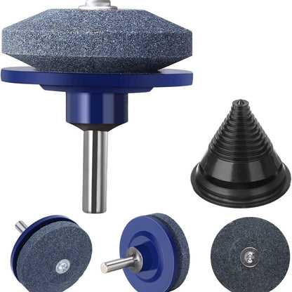 Lawn mower sharpening stone