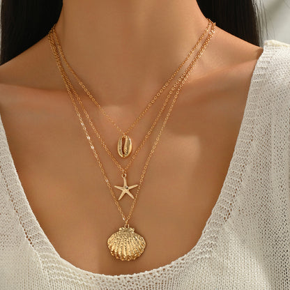 Layered Circular Pendant Necklace