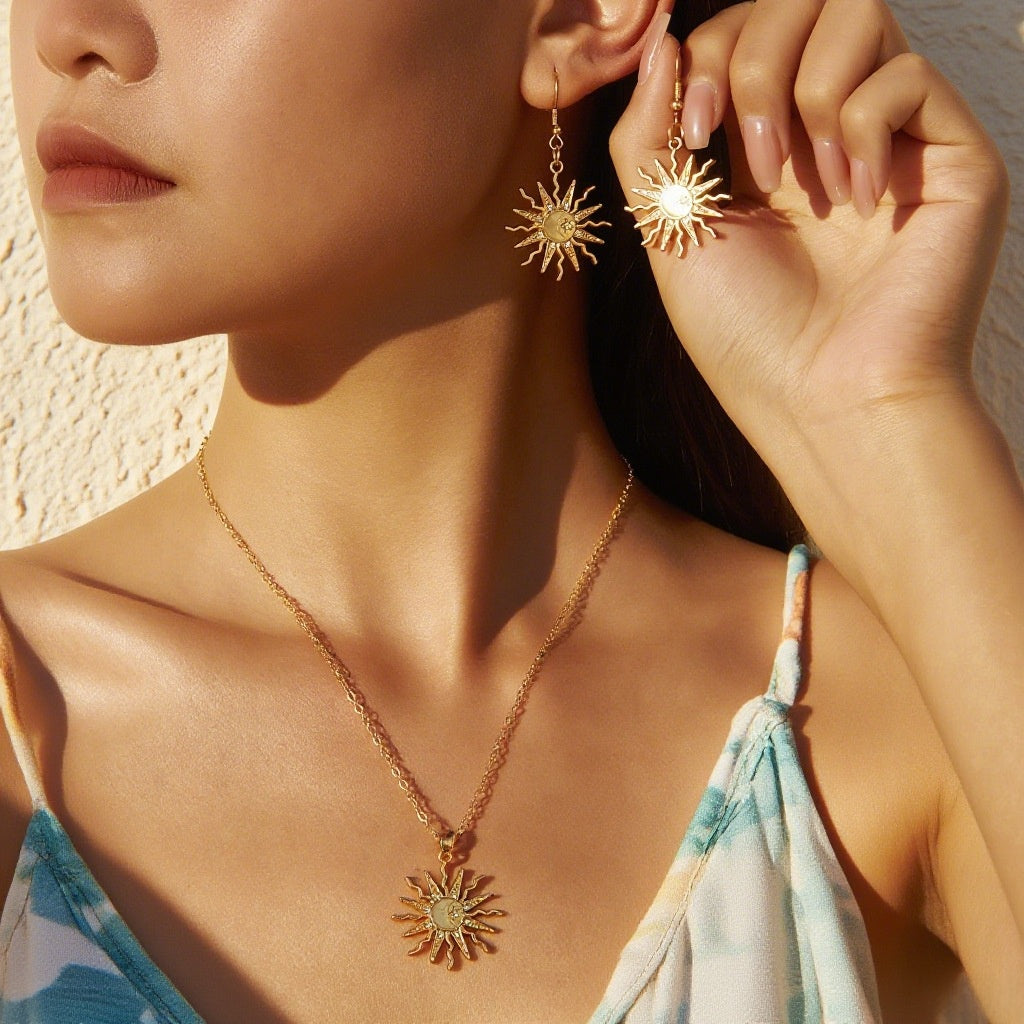 Layered Circular Pendant Necklace