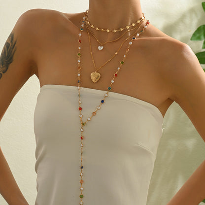 Layered Circular Pendant Necklace