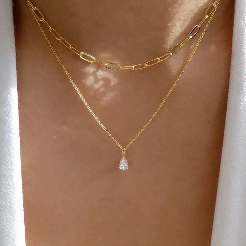 Layered Circular Pendant Necklace