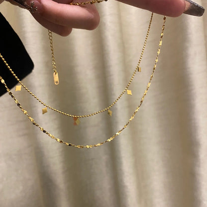 Layered Diamond Accent Necklace
