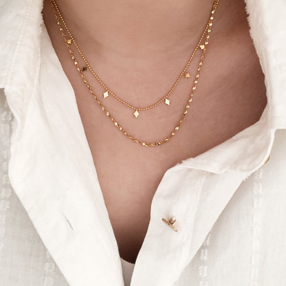 Layered Diamond Accent Necklace