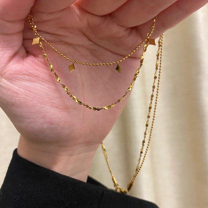 Layered Diamond Accent Necklace