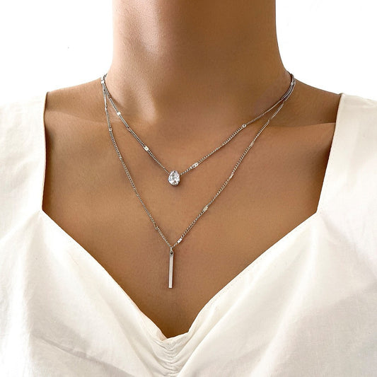 Layered Drop Tassel Necklace