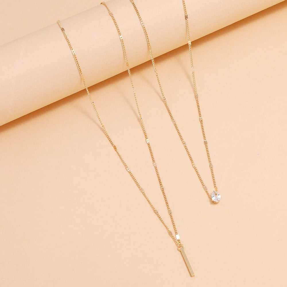 Layered Drop Tassel Necklace