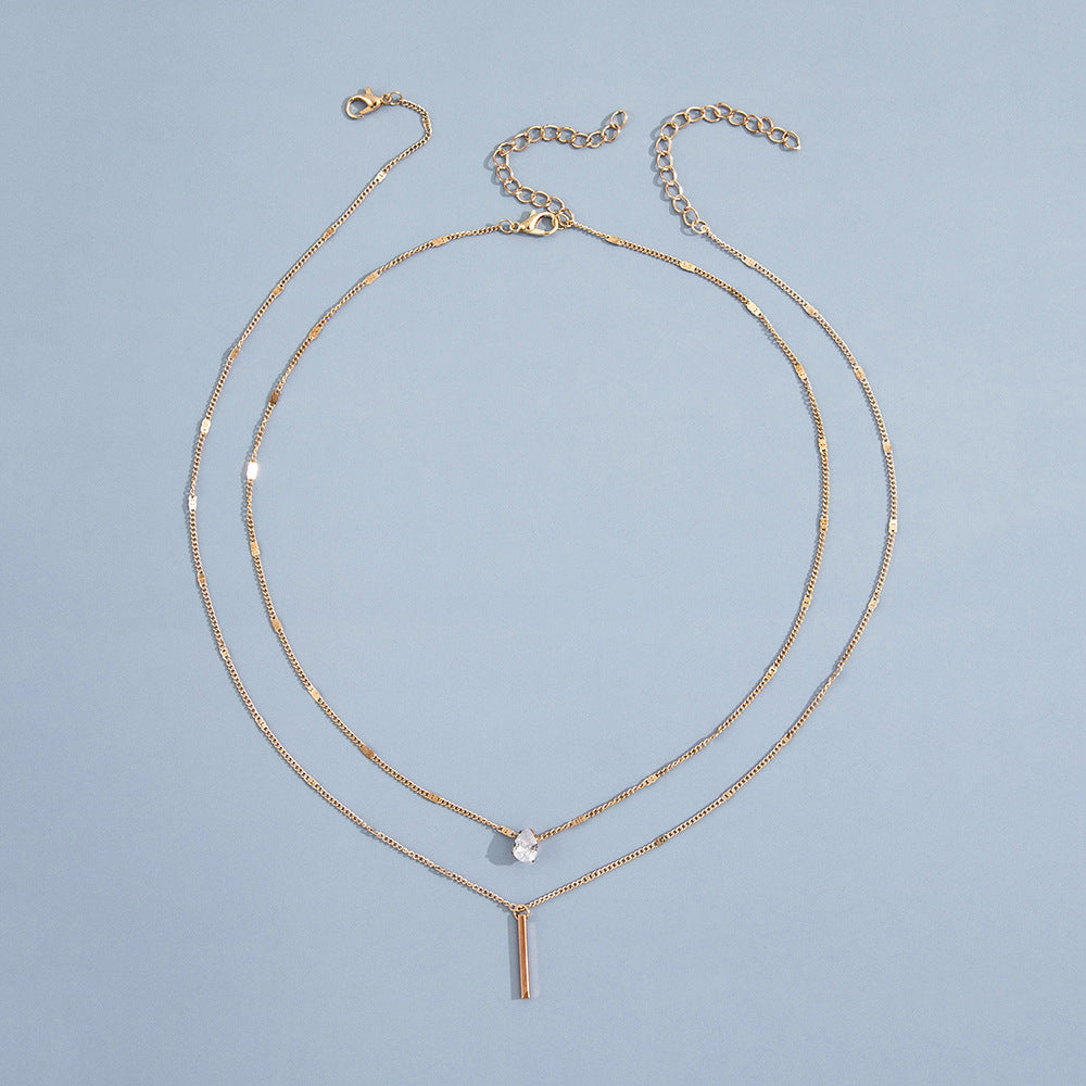 Layered Drop Tassel Necklace