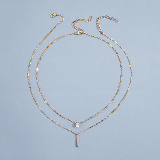 Layered Drop Tassel Necklace