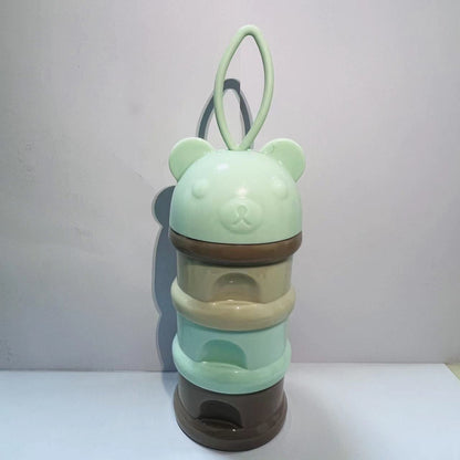 Layered milk powder compartment