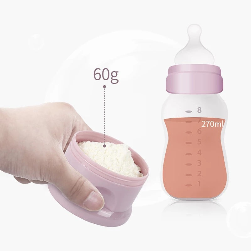 Layered milk powder compartment