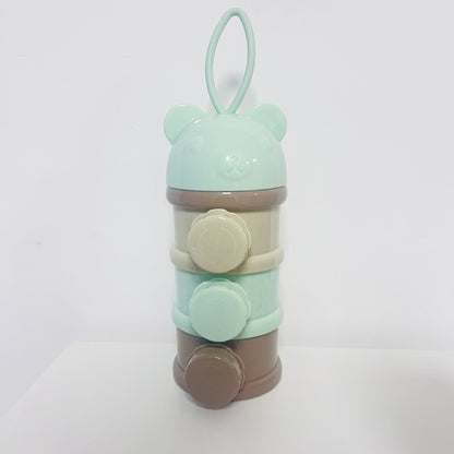 Layered milk powder compartment
