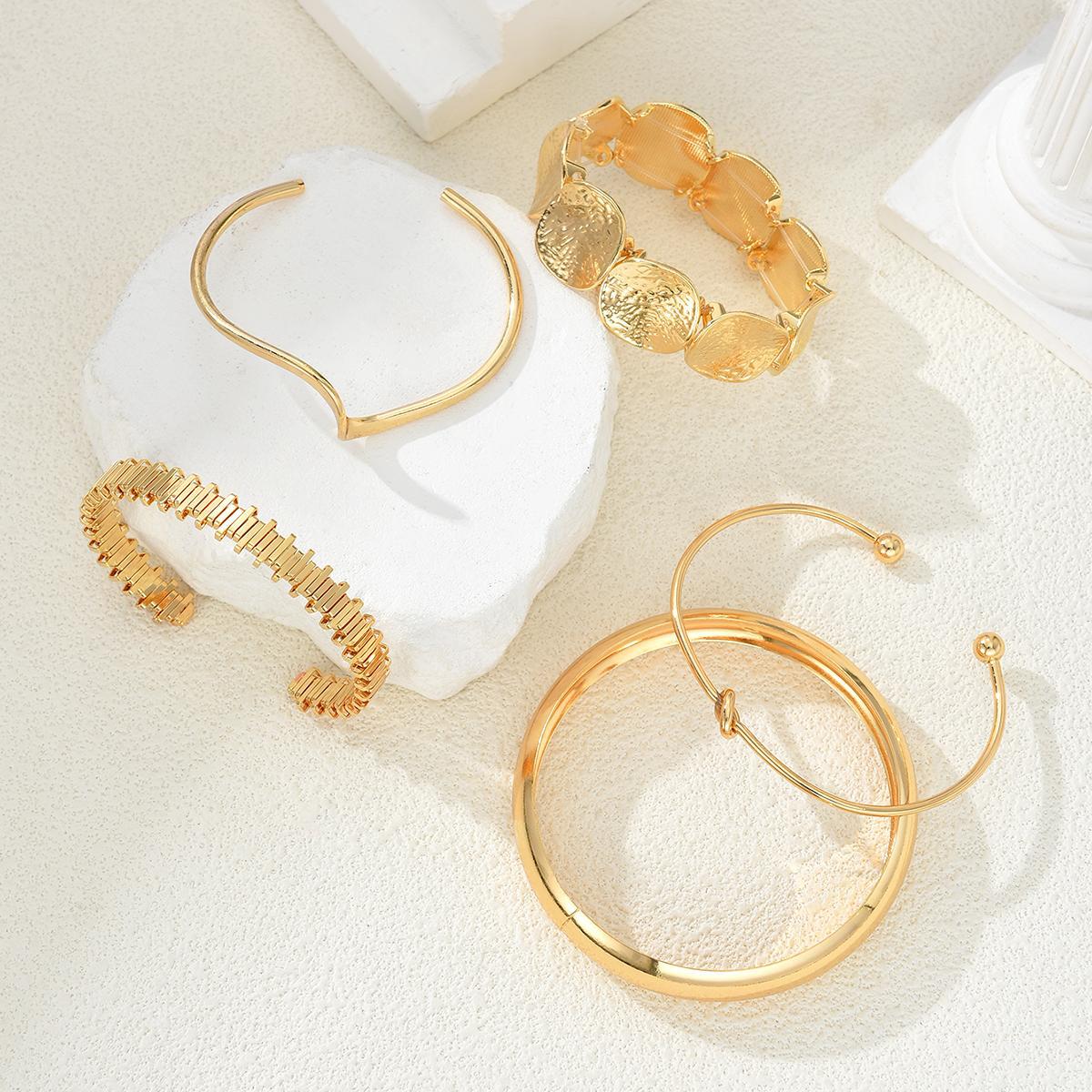 Layered Open Bracelets Set for Women
