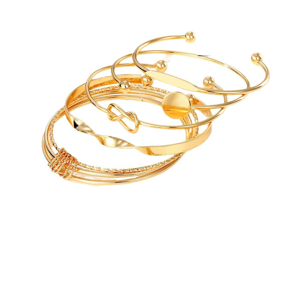 Layered Open Bracelets Set for Women
