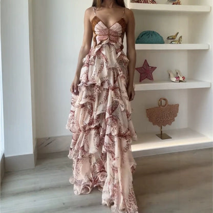 Layered Ruffle Butterfly Dress