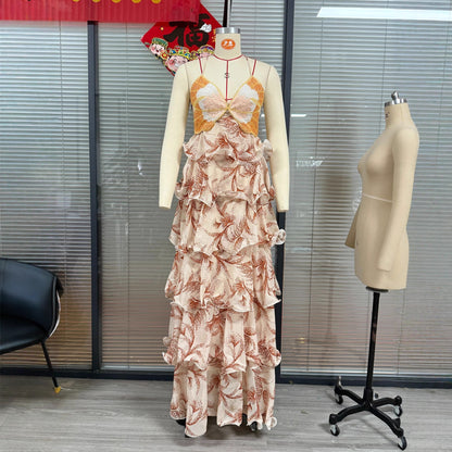 Layered Ruffle Butterfly Dress