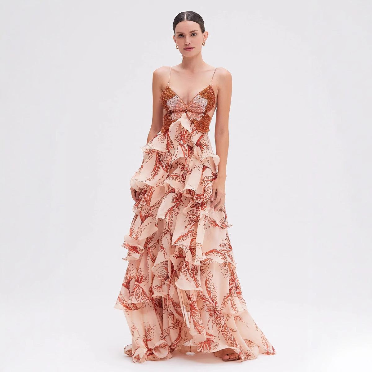 Layered Ruffle Butterfly Dress