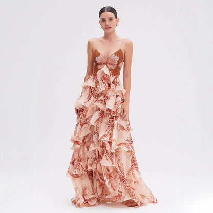 Layered Ruffle Butterfly Dress