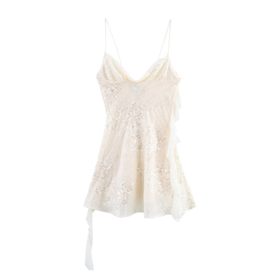 Layered Sequin Slip Dress