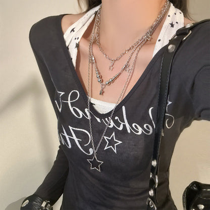 Layered Star Pendant Necklace